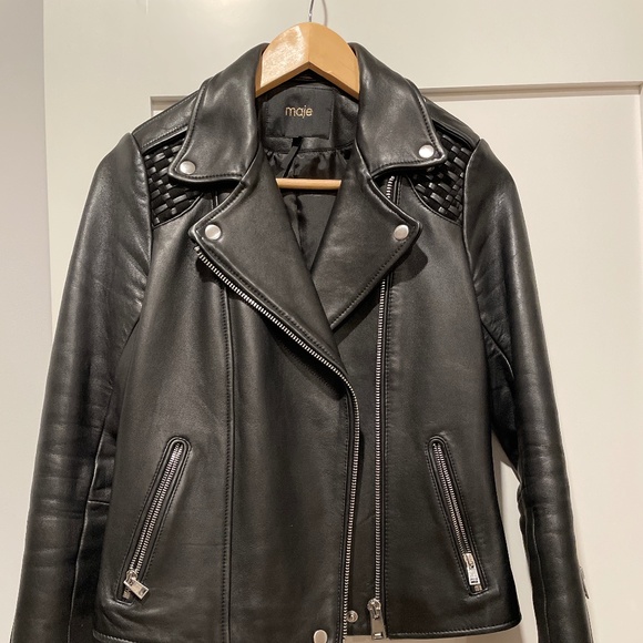 Maje Leather Jacket - Picture 1 of 3